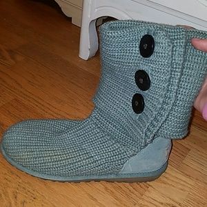 Worn teal ugg boots