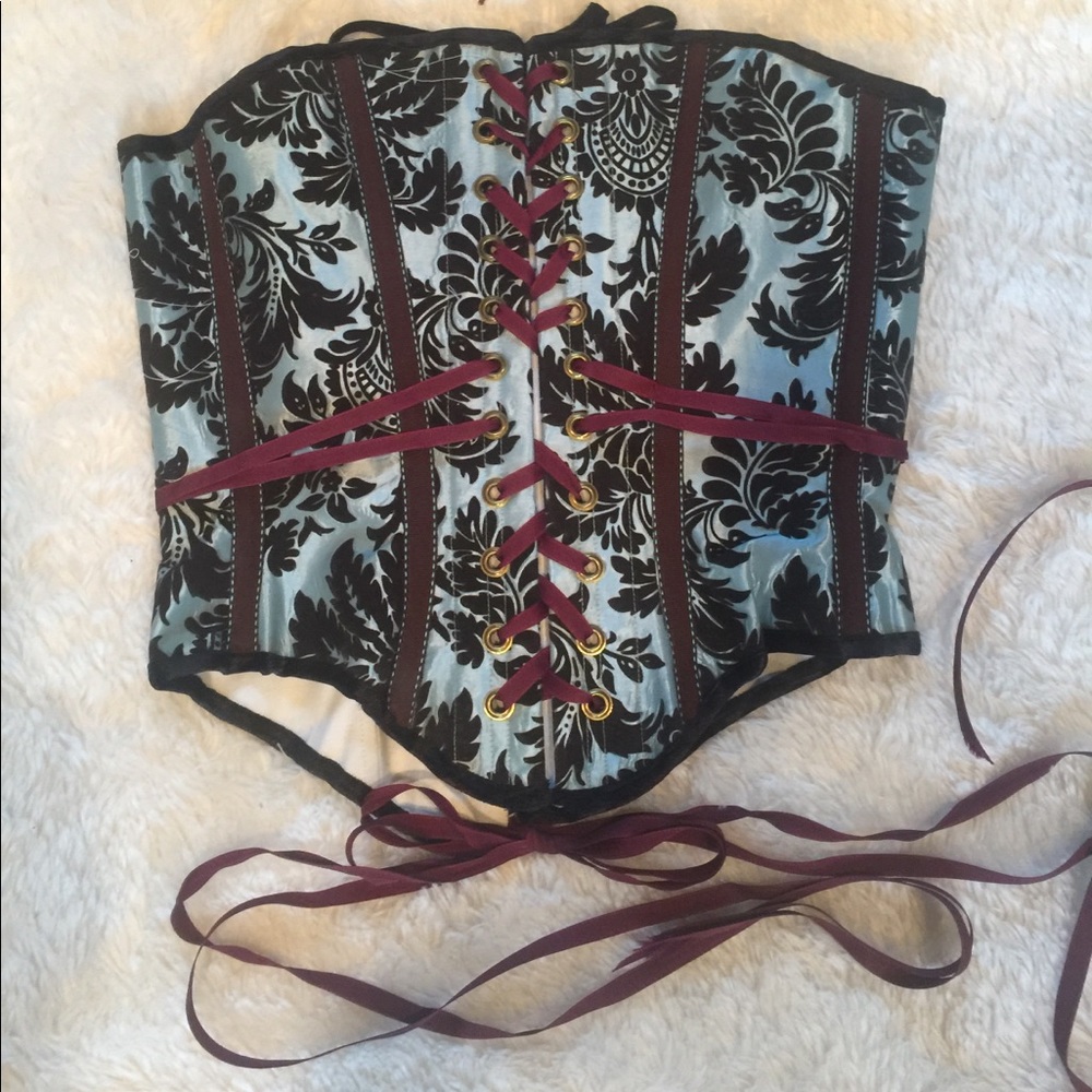 Custom corset velvet and ribbon