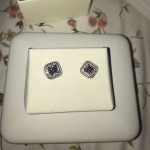 Blue and white diamond earrings from Kay jewelers