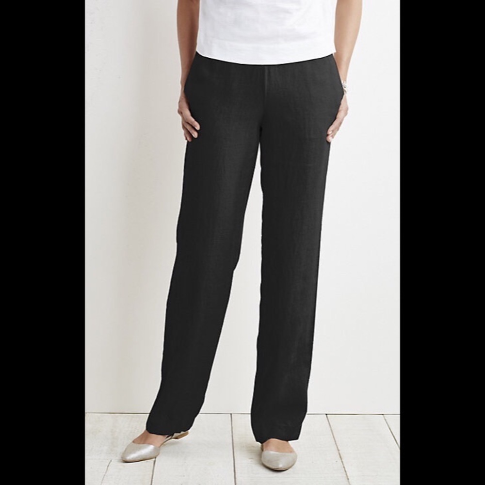 J.Jill Easy Linen Flat Front Pants