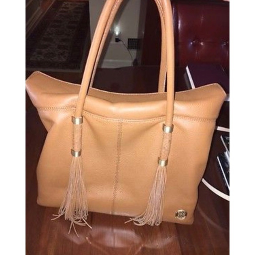 Vince Camuto Dessa Small Tote Bag Tan