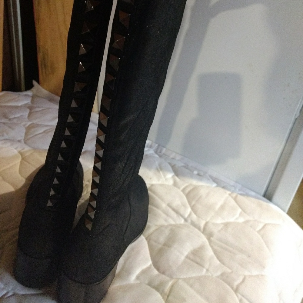 Tall black boots