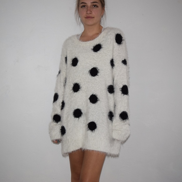 Super soft polka dot sweater dress - Picture 2 of 5