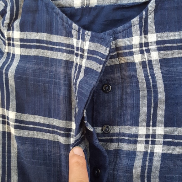 GAP Kids Girls Blue Plaid Flannel Dress XS 4 5 - Picture 4 of 8