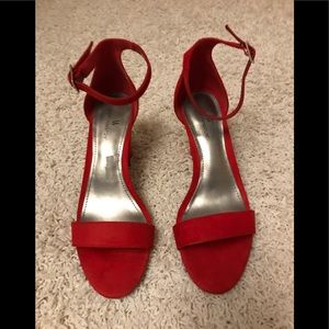 Gorgeous red suede heels