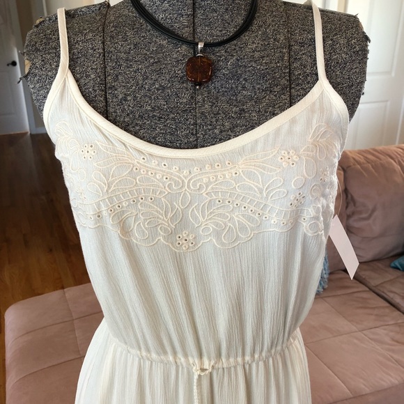 ONE LEFT!! NTW Size S CREAM BOHEMIAN MAXI DRESS - Picture 2 of 6