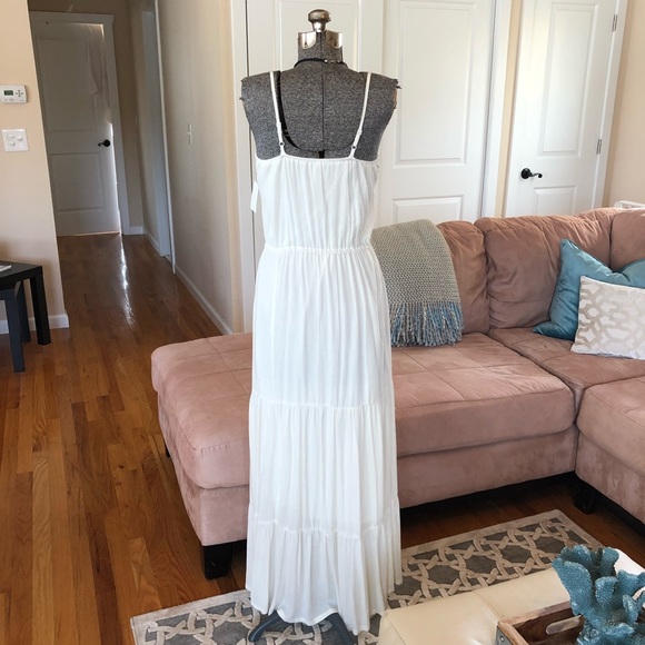 ONE LEFT!! NTW Size S CREAM BOHEMIAN MAXI DRESS - Picture 5 of 6