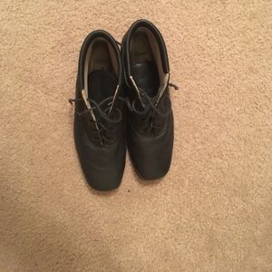 Vintage Black leather lace up boots