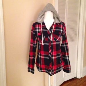 Flannel shirt hoodie!