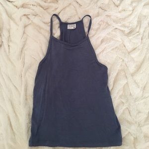 Blue cropped tank