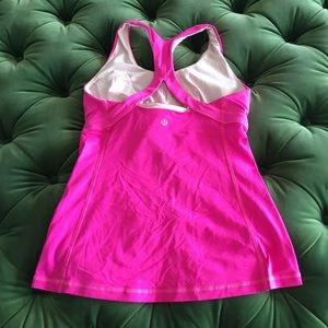 Bright Pink Tank w Builtin Bra