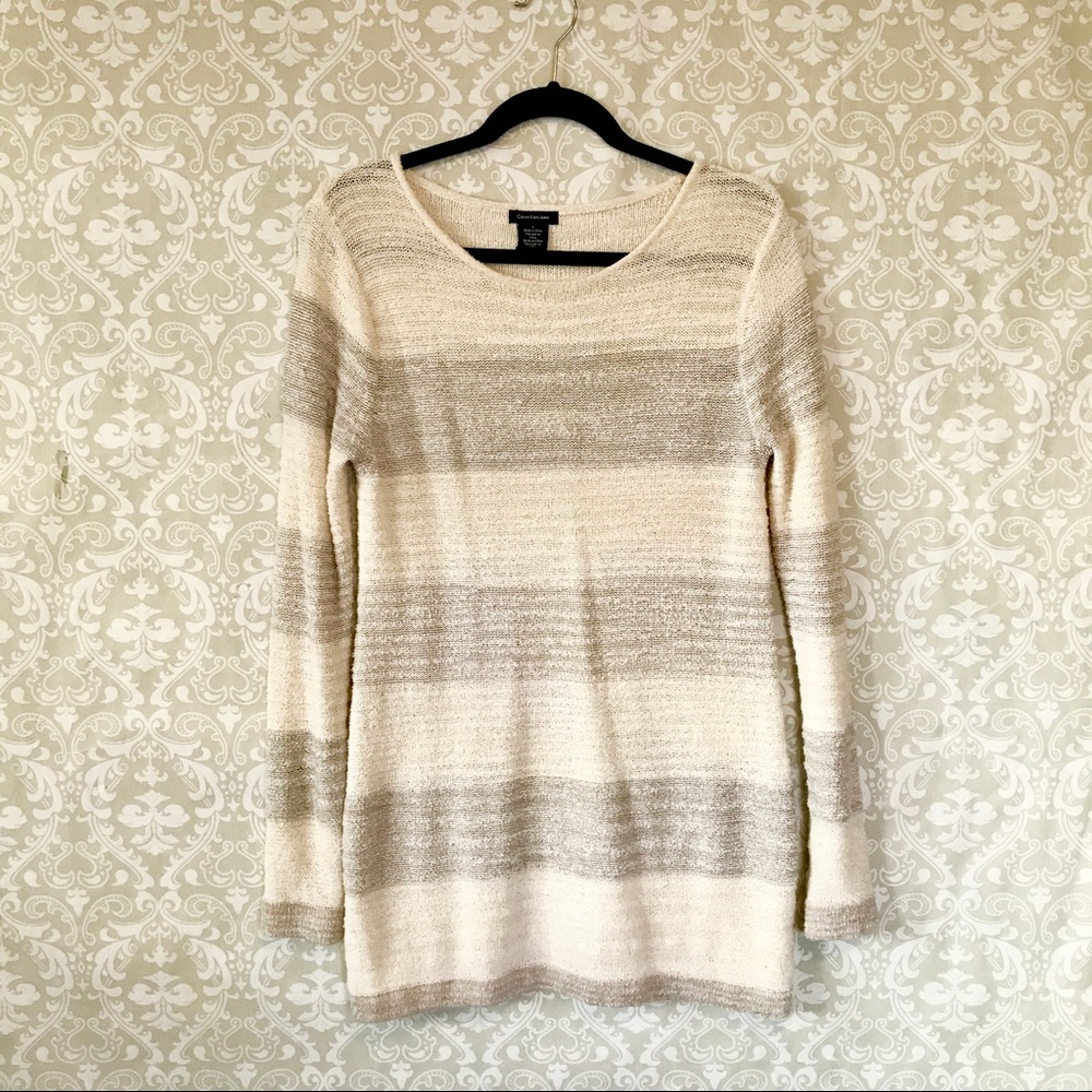 Calvin Klein long  knit tunic sweater