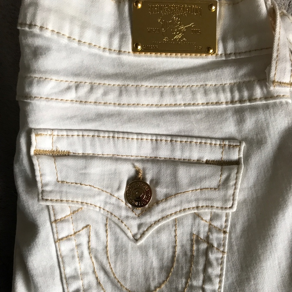 Skinny white true religion pants!