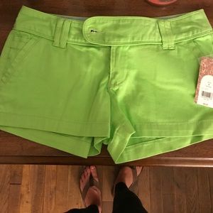 Red camel lime green shorts size 3