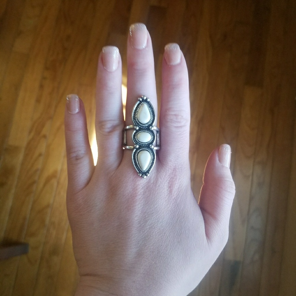 White Statement Ring