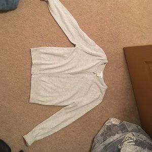 grey cotton cardigan h&m xs