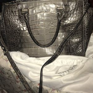 Michael kors grey snake skin bag