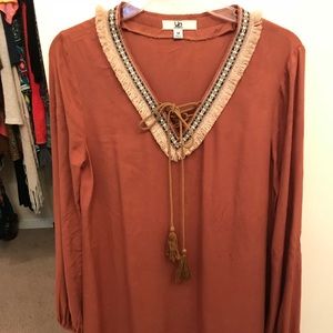 Rust colored tunic dress
