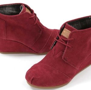Burgundy - Maroon TOMS wedges