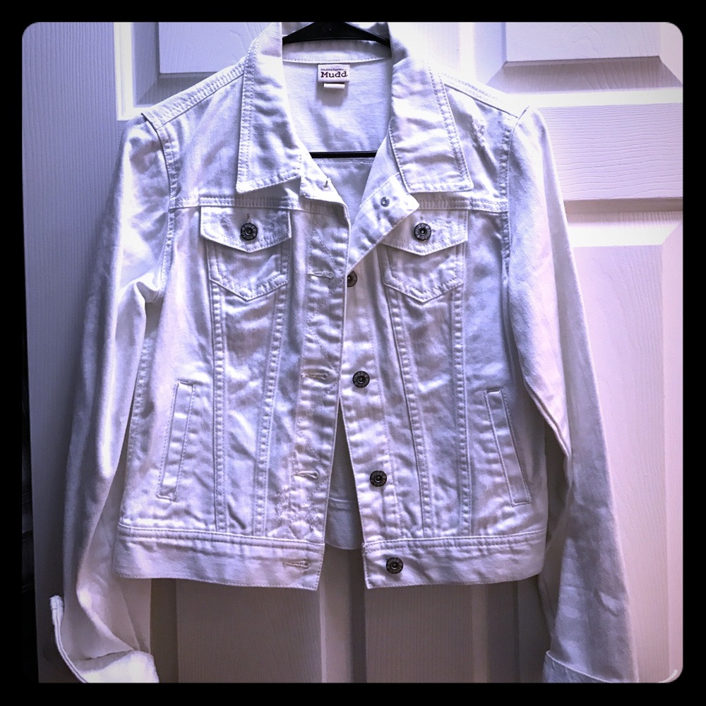 Distressed jean jacket