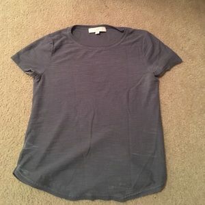 sweater t-shirt grey ann taylor loft xs