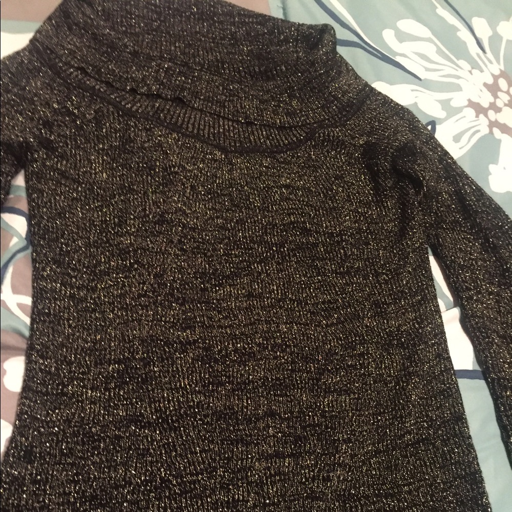 Bebe metallic sweater.