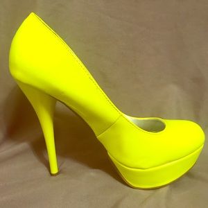Neon Yellow Pumps