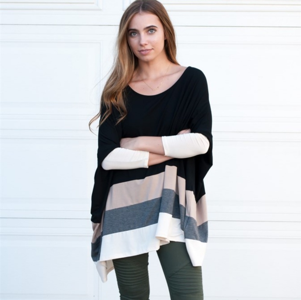 Striped Dolman Top