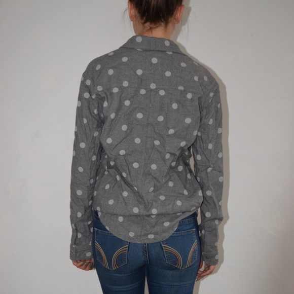 Spotted gray and white button down - Picture 4 of 4