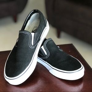 Black and white vans
