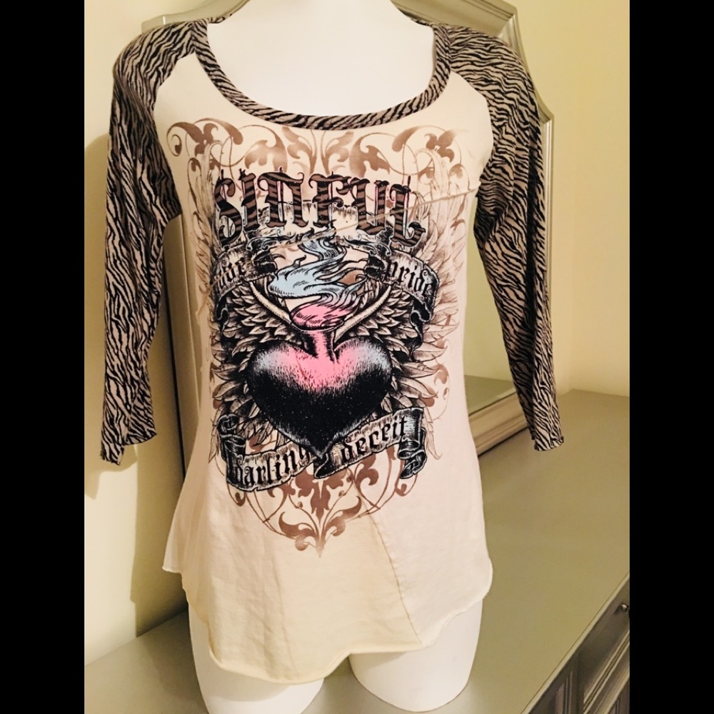 Affliction sinful shirt, small