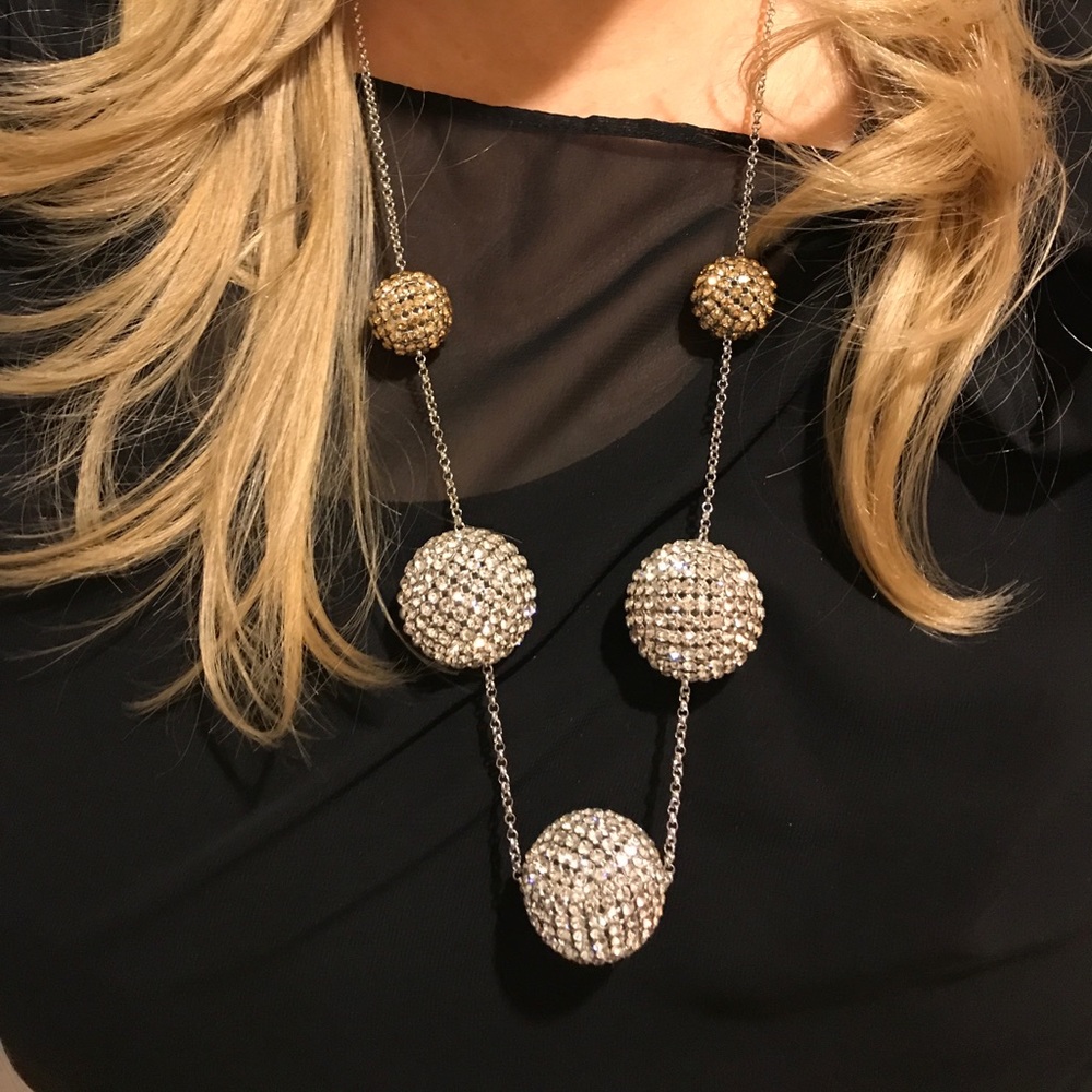 Swarovski Necklace -Golden Shadow & Clear Crystals