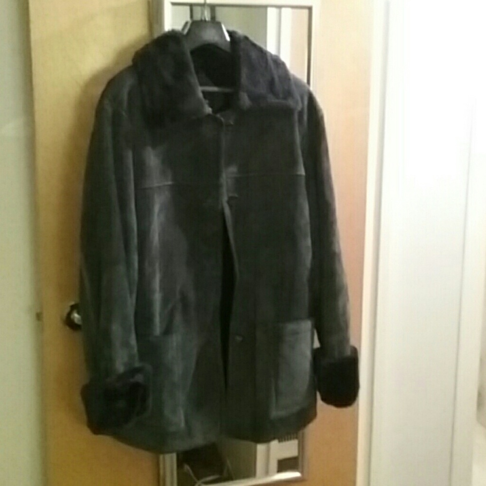 Dennis Basso suede leather jacket