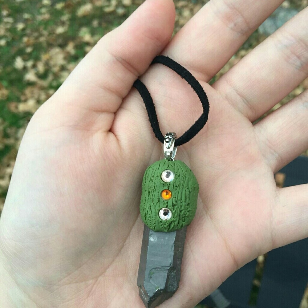 Crystal Polymer Clay & Swavorski Crystal Necklace