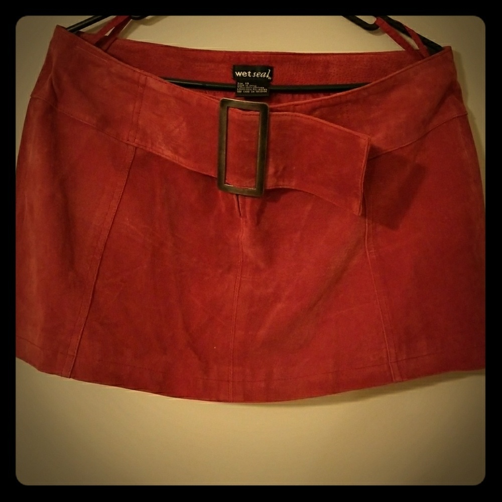 Wet Seal 100% leather mini skirt