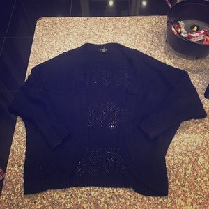Super cute black knit cardigan!