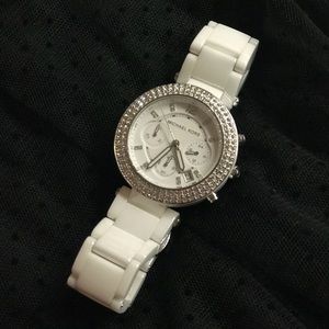 Michael Kors MK 5654 White Ceramic Crystal Watch