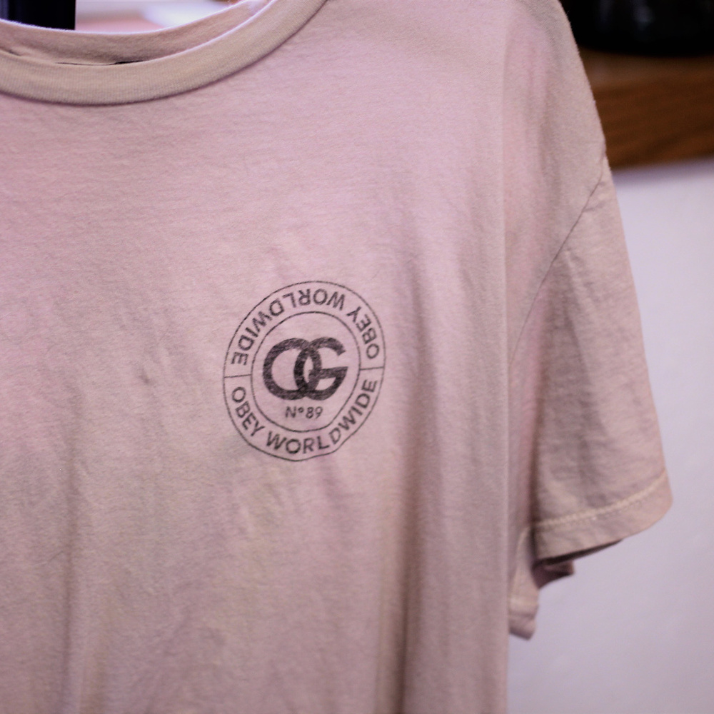 Obey N^89 Pink/Nude Graphic Logo Tee