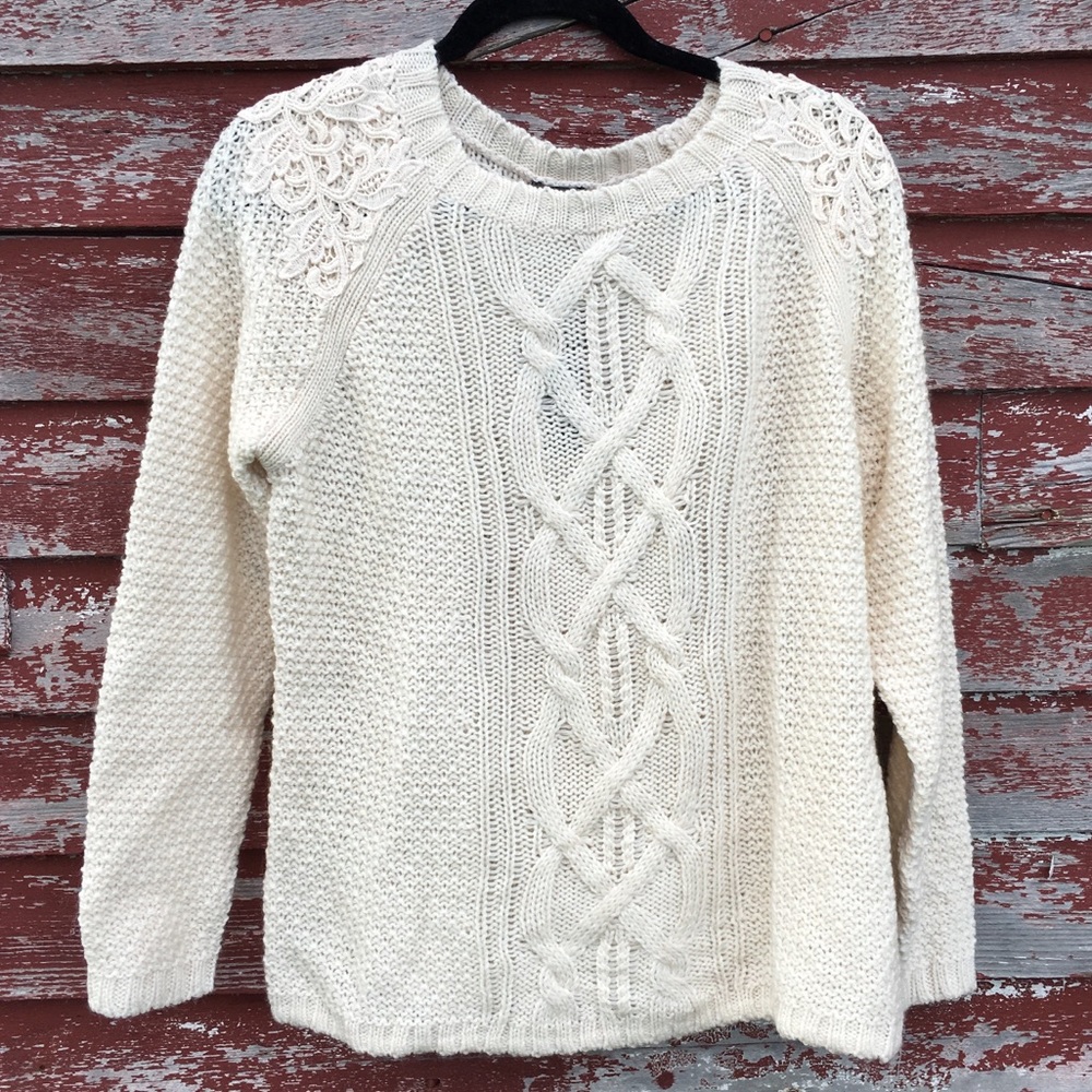 Talbots petite cream sweater