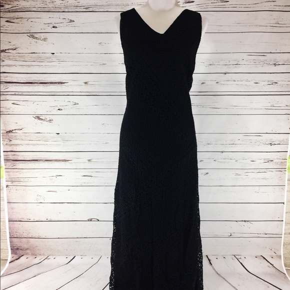 Peter Nygard Dresses & Skirts - {PETER NYGARD} Long Black Crochet Maxi Dress