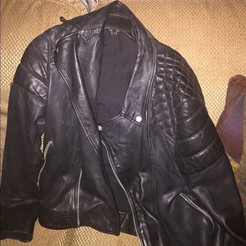 Leather coat