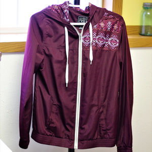 Empyre Dark Purple Aztec Print Windbreaker