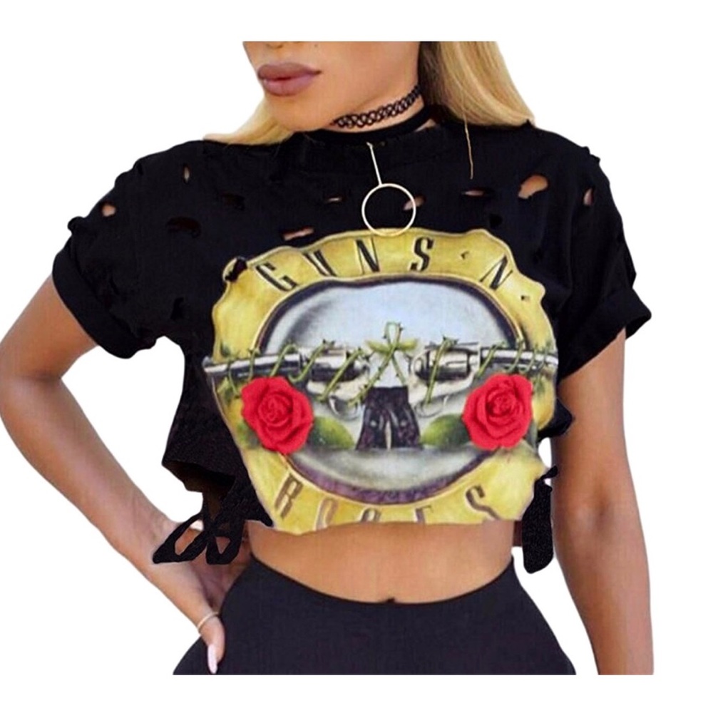 guns n’ roses cropped tee