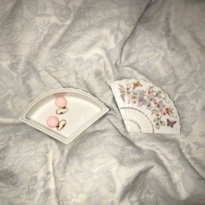 vintage baby pink earrings