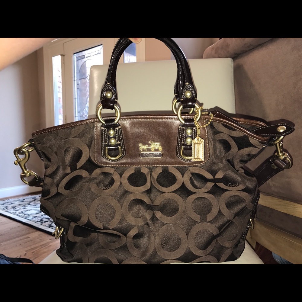 Brown coach purse