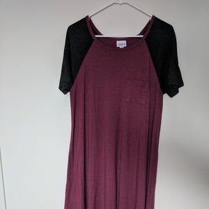 Maroon and Dark Gray Carly