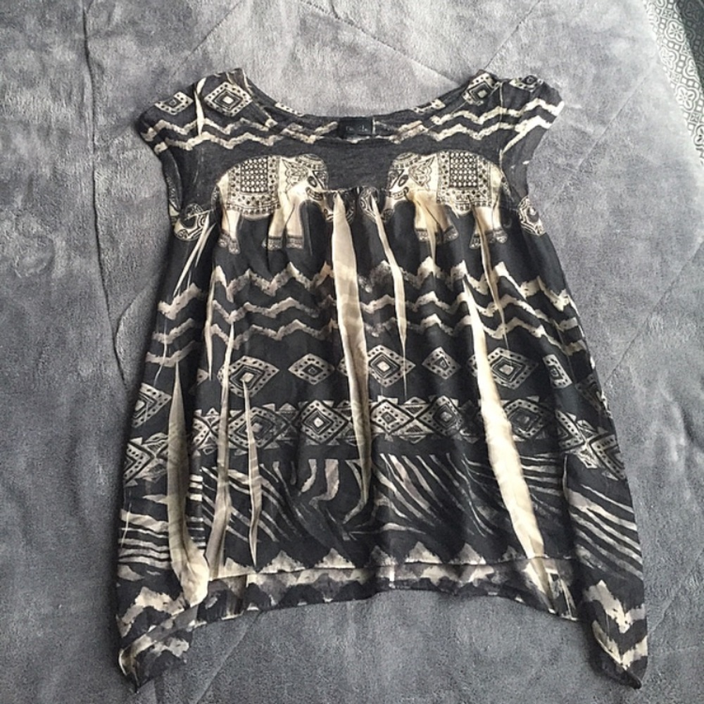 Rue 21 Pleated Elephant Shirt
