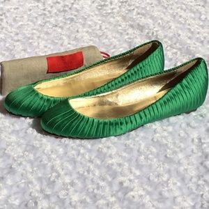 Emerald green Valentino Flats