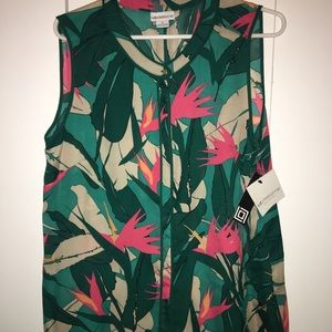 Liz Claiborne tropical print tank