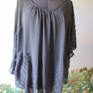 Free People Beaded Chiffon Women Top Small New